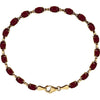 14k Yellow Gold Mozambique Garnet 7" Bracelet 14k Yellow Gold Mozambique Garnet 7" Bracelet