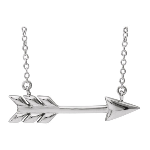 Sterling Silver Arrow 16"-18" Necklace Sterling Silver Arrow 16"-18" Necklace