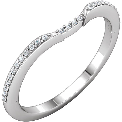 14k White Gold .07 CTW Diamond Band, Size 7 14k White Gold .07 CTW Diamond Band, Size 7