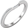 14k White Gold 0.07 ctw. Diamond Band, Size 7 14k White Gold 0.07 ctw. Diamond Band, Size 7