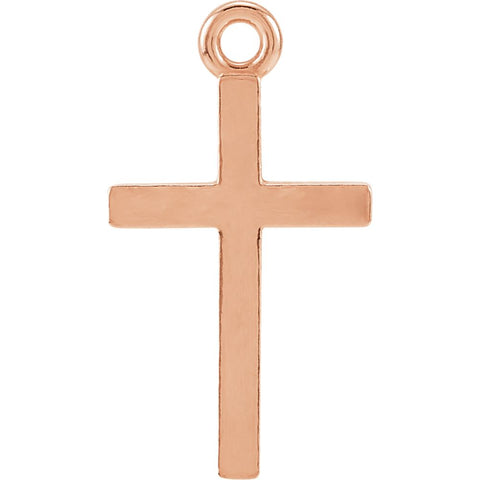 14k Rose Gold Cross Charm 14k Rose Gold Cross Charm