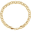14k Yellow Gold 7.9mm Hollow Double Link Charm 7.25" Bracelet 14k Yellow Gold 7.9mm Hollow Double Link Charm 7.25" Bracelet