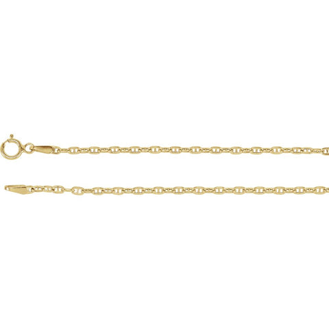 14k Yellow Gold 1.75mm Hollow Anchor 18" Chain 14k Yellow Gold 1.75mm Hollow Anchor 18" Chain