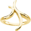 14k Yellow Gold Freeform Ring, Size 7 14k Yellow Gold Freeform Ring, Size 7