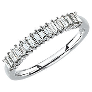 14k White Gold 1/2 CTW Diamond Anniversary Band, Size 7 14k White Gold 1/2 CTW Diamond Anniversary Band, Size 7