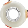 Sterling Silver 9mm White Smiley Face Glass Bead Sterling Silver 9mm White Smiley Face Glass Bead