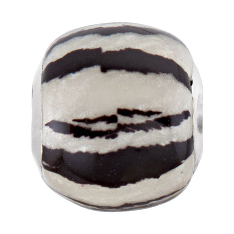 Sterling Silver 12x13mm Zebra Bead Sterling Silver 12x13mm Zebra Bead