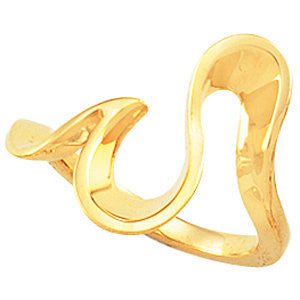 14k Yellow Gold Freeform Ring, Size 6 14k Yellow Gold Freeform Ring, Size 6