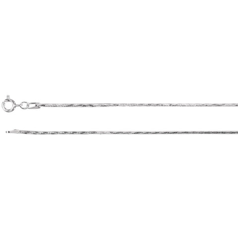 Sterling Silver Diamond Cut Snake 16" Chain with Spring Ring Sterling Silver Diamond Cut Snake 16" Chain with Spring Ring
