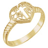 Cross Heart Ring in 14k Yellow Gold ( Size 6 ) Cross Heart Ring in 14k Yellow Gold ( Size 6 )
