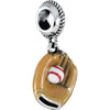 Sterling Silver 12.5x10mm Kera Baseball Glove Charm Sterling Silver 12.5x10mm Kera Baseball Glove Charm
