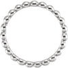 Sterling Silver 2.5mm Beaded Stackable Ring Size 5 Sterling Silver 2.5mm Beaded Stackable Ring Size 5