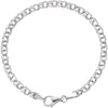 3.75 mm Solid Charm Bracelet in 14k White Gold ( 7-Inch ) 3.75 mm Solid Charm Bracelet in 14k White Gold ( 7-Inch )
