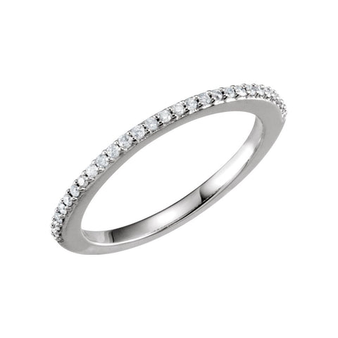 14k White Gold 1/6 CTW Diamond Matching Band, Size 7 14k White Gold 1/6 CTW Diamond Matching Band, Size 7