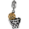 Kera Basketball and Hoop Dangle in Sterling Silver Kera Basketball and Hoop Dangle in Sterling Silver