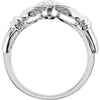 14k White Gold Claddagh Wrap-Style Ring Enhancer , Size 6 14k White Gold Claddagh Wrap-Style Ring Enhancer , Size 6