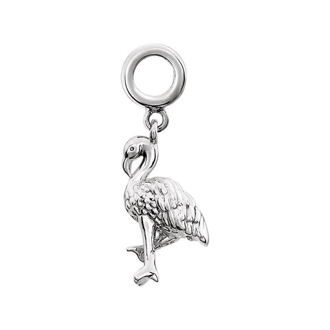 Sterling Silver 21.6x5.3mm Kera Flamingo Charm Sterling Silver 21.6x5.3mm Kera Flamingo Charm