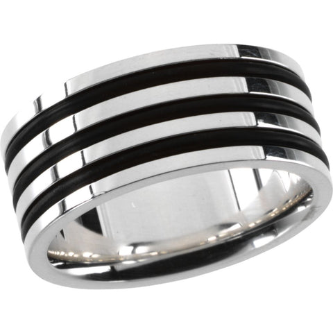 Sterling Silver Men's Fashion Ring, Size 11 Sterling Silver Men's Fashion Ring, Size 11