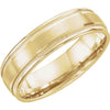 14k Yellow Gold 6mm Flat Edge Comfort-Fit Milgrain Satin Finish Band, Size 9 14k Yellow Gold 6mm Flat Edge Comfort-Fit Milgrain Satin Finish Band, Size 9