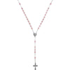 Rose Quartz Bead Rosary in Sterling Silver Rose Quartz Bead Rosary in Sterling Silver