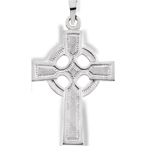 Sterling Silver 28x20mm Celtic Cross Pendant