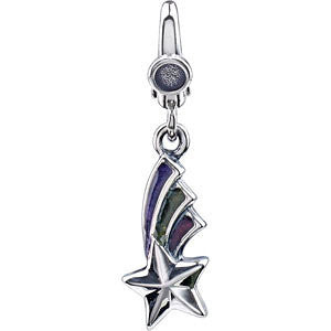Sterling Silver Enamel Shooting Star Charm Sterling Silver Enamel Shooting Star Charm