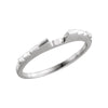Wedding Band Ring for 1.25 CTTW Engagement Ring in 18k White Gold (Size 6 )