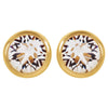 14k Yellow Gold Crystal Inverness Piercing Bezel Earrings 14k Yellow Gold Crystal Inverness Piercing Bezel Earrings