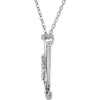 Sterling Silver Cubic Zirconia 4 C's of Purity 18" Necklace