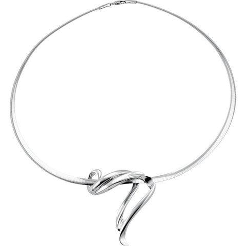 Sterling Silver & 14k Yellow Gold Chain Slide on 18" Reversible Omega Chain Sterling Silver & 14k Yellow Gold Chain Slide on 18" Reversible Omega Chain