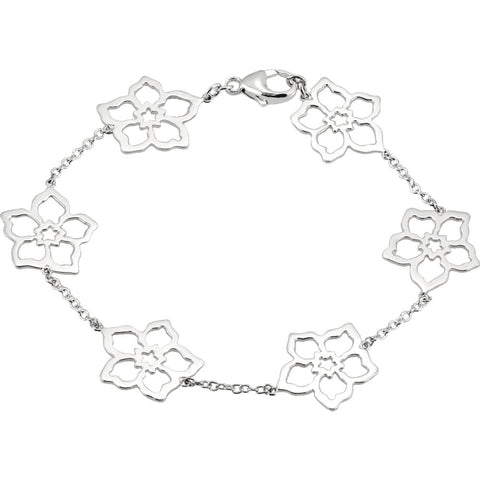 Sterling Silver Forget Me Not Bracelet Sterling Silver Forget Me Not Bracelet