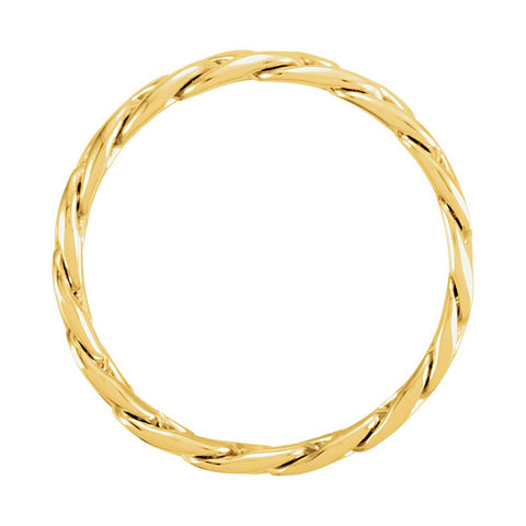 14k Yellow Gold 3.75mm Hand Woven Band Size 10