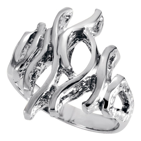14k White Gold Fashion Ring, Size 6 14k White Gold Fashion Ring, Size 6