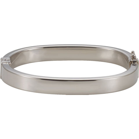 Sterling Silver 8mm Hinged Bangle Bracelet Sterling Silver 8mm Hinged Bangle Bracelet