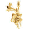 Flower Design Brooch in 10K Yellow Gold