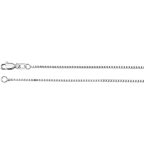 Sterling Silver 1mm Box 16" Chain