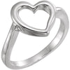 Open Heart Ring in Sterling Silver ( Size 6 ) Open Heart Ring in Sterling Silver ( Size 6 )