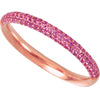 14k Rose Gold Pink Sapphire Anniversary Band Size 7 14k Rose Gold Pink Sapphire Anniversary Band Size 7