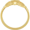 14k Yellow Gold 12x14mm Ladies Claddagh Ring, Size 7 14k Yellow Gold 12x14mm Ladies Claddagh Ring, Size 7