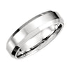 Platinum 6mm Beveled Edge Band With Satin Finish Size 10.00 Platinum 6mm Beveled Edge Band With Satin Finish Size 10.00