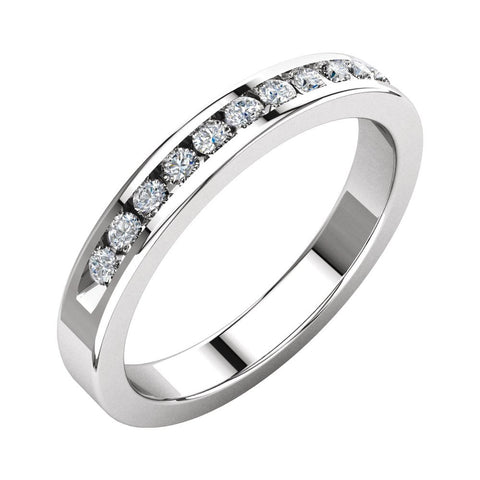 Platinum 1/4 CTW Diamond Classic Channel Set Anniversary Band, Size 6 Platinum 1/4 CTW Diamond Classic Channel Set Anniversary Band, Size 6