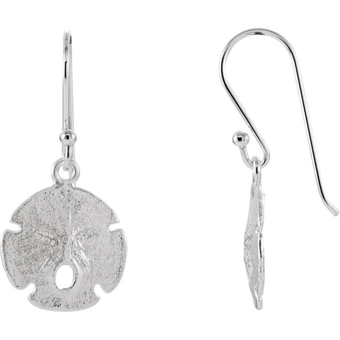 Sterling Silver Sand Dollar Earrings Sterling Silver Sand Dollar Earrings