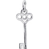 14k White Gold Key Charm with Jump Ring 14k White Gold Key Charm with Jump Ring
