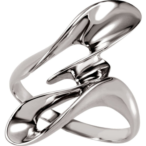 14k White Gold Freeform Ring, Size 6 14k White Gold Freeform Ring, Size 6