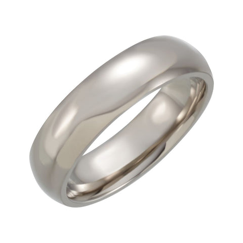 Titanium 6mm Domed Polished Band Size 10 Titanium 6mm Domed Polished Band Size 10
