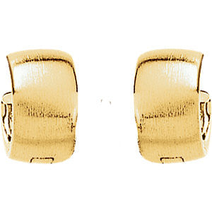 14k White Gold 11.5mm Hinged Earrings 14k White Gold 11.5mm Hinged Earrings