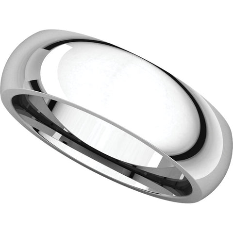 Sterling Silver 6mm Comfort Fit Band, Size 5