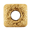 14K Yellow Gold 4mm Pave' Square Bead