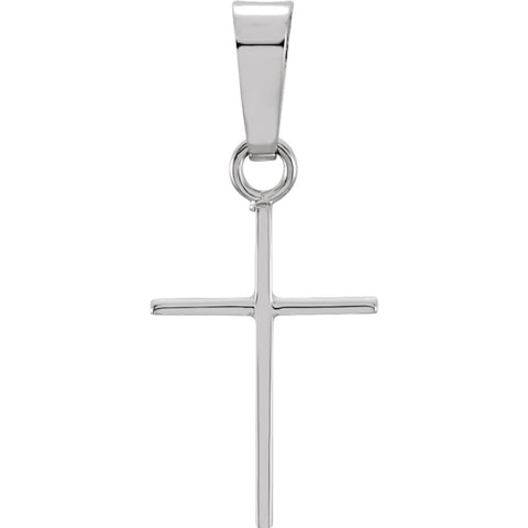 14k White Gold 12x8mm Cross Pendant 14k White Gold 12x8mm Cross Pendant