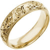 6 mm Hand-Engraved Wedding Band Ring in 14k Yellow Gold (Size 7 ) 6 mm Hand-Engraved Wedding Band Ring in 14k Yellow Gold (Size 7 )